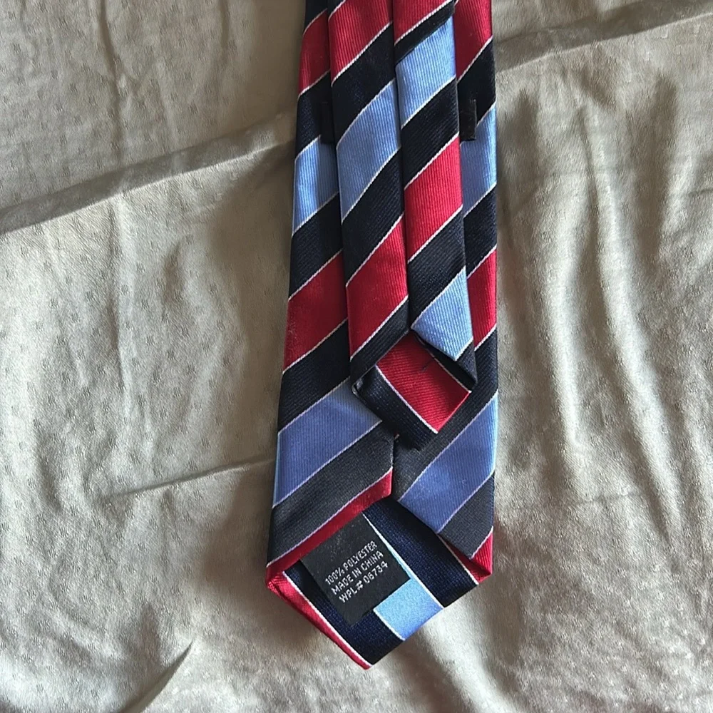 Red & Blue Boys Clip-on Tie